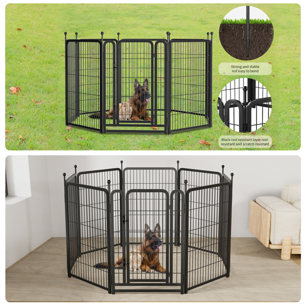 Dog Playpen 8 Panels 40" Height Heavy Duty Dog Fence Puppy Pen for Large Medium Small Dogs Indoor Outdoor Foldable Pet Exercise Pen