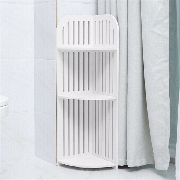 3 Tier Corner Bath Shelf Shower Caddy Storage Rack Unit Organiser Stand White UK