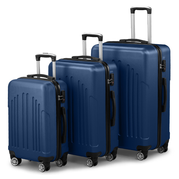 Luggage Set of 3, ABS+PC Hardside Suitcase Sets with TSA Lock 4 Spinner Wheels, Lightweight Trolley Travel Case for Carry On Check-in Business Trip, 20" 24" 28"