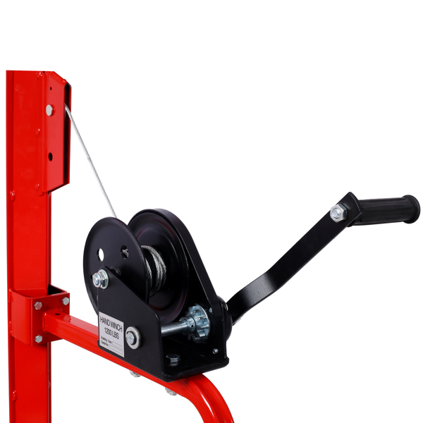 Drywall Lift Panel 16' Lift Drywall Panel Hoist Jack Lifter Jack Rolling Caster Wheel Sheetrock Drywall Lift Construction Tools,150-lb. Capacity, 4ft. x 16ft. Max. Sheet Size ,red