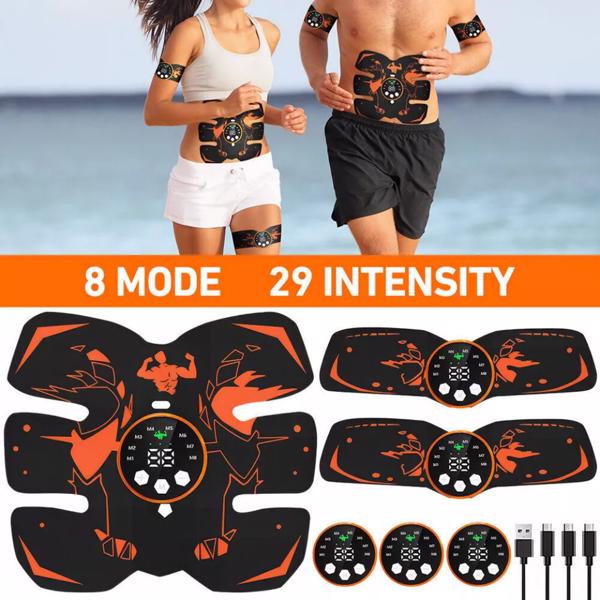 EMS Muscle Stimulator Abdominal Body Slimming Belt Electric ABS Fitness Trainer