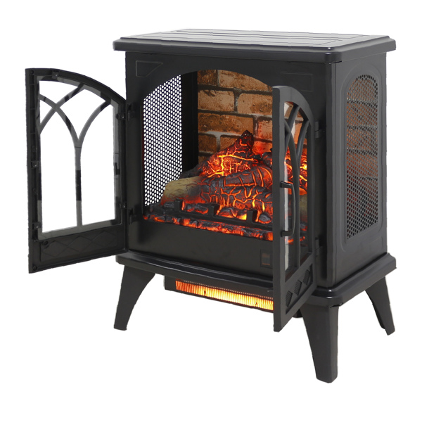 24 inch 3D  Flame Electric Infrared Quartz Fireplace Stove with remote control