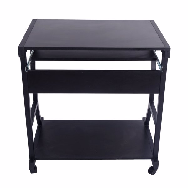 Moveable Four-wheel Computer Desk Black