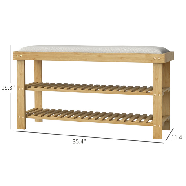 Shoe Bench with Storage Cabinets ( Amazon Shipping)（Prohibited by WalMart）