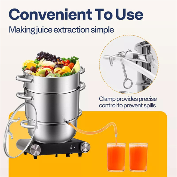  11-Quart Stainless Steel Fruit Juicer Steamer