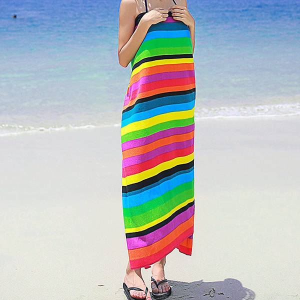 Striped Extra Large Microfibre Lightweight Beach Towel Quick Dry Travel Towel