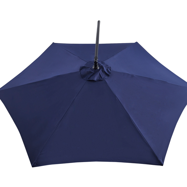 10ft Cantilever Patio Umbrella, Offset Hanging Outdoor Table Umbrella with Tilt Crank, 6 Sturdy Ribs, UV 50+ Protection Sun Shade for Market, Garden, Backyard & Pool Blue