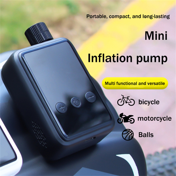 Portable Bike Electric Bicycle Pump, 120 PSI Mini Tire Pump With Digital PSI Pressure Gauge, Tire Inflator Bike Air Pump Auto Shut-Off With Presta, Schrader Valve, 500mAh