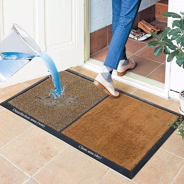 23 x 35 inch 2 in 1 Disinfecting Sanitizing Floor Entrance Mat， Disinfection Doormat Entry Rug Shoe sanitizer, Shoe Tray for entryway Indoor，Welcome Mat （FBA warehouse delivery） 60x90cm 