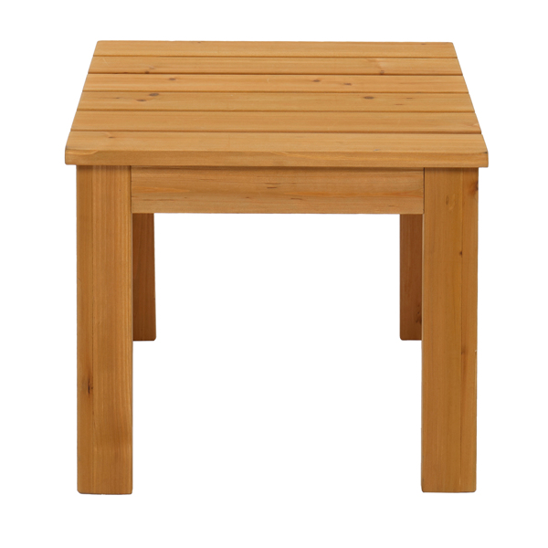 Wooden Square Side End Table Patio Coffee Bistro Table Indoor Outdoor Natural