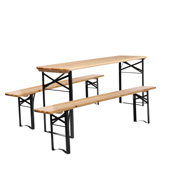 【Replace 28819587】Picnic Combo 3PCS Set, 5.8FT Wood Table and Bench Set