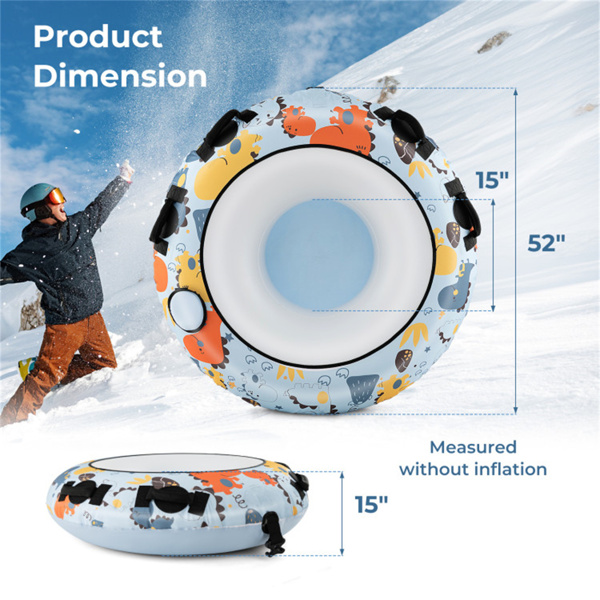 Blue 2-Person Inflatable Snow Sled 