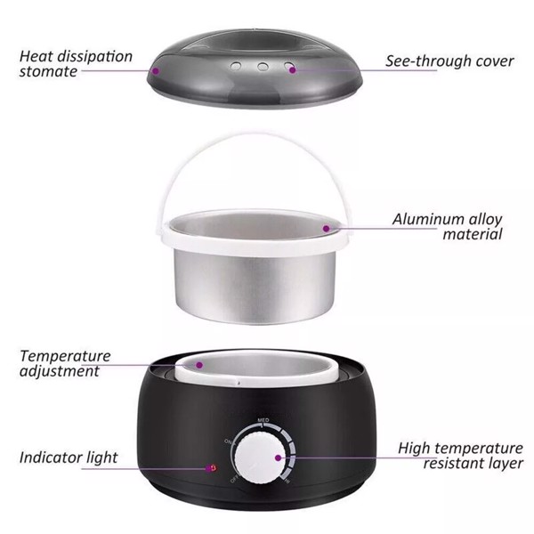 Professional Wax Warmer Heater Hair Removal Depilatory Home Waxing Kit Beans 