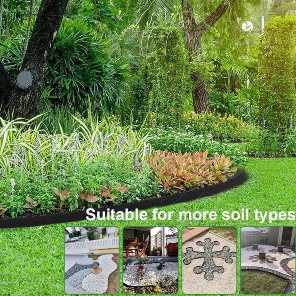 10m lawn border with 30 plastic stakes garden border for paths, driveways, flowers and plants