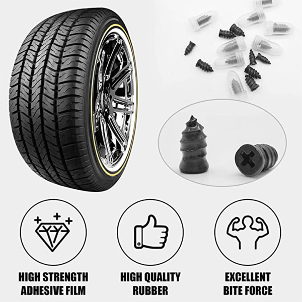 60pcs Tire Repair Kit DIY Flat Tire Repair Car Truck Motorcycle Home Plug Patch