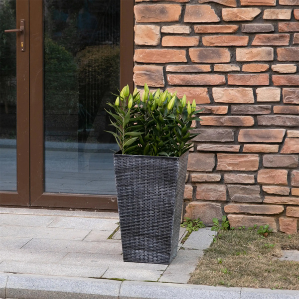 3 PCS Indoor Planters with Drainage Hole   Gray