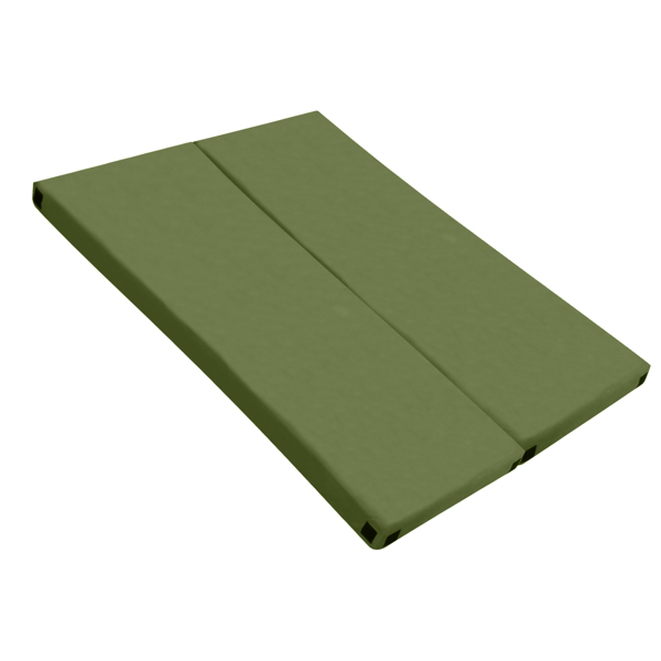 75"D x 30"W x 2.5"H sleeping mat for camping green