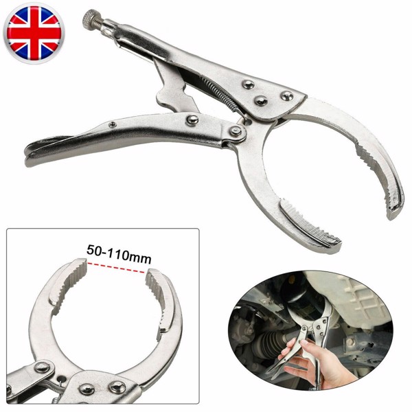 Oil Filter Adjustable Wrench Pliers Hand Removal Tool 50mm-110mm Car Motorcycle