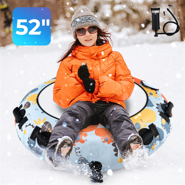 Blue 2-Person Inflatable Snow Sled 