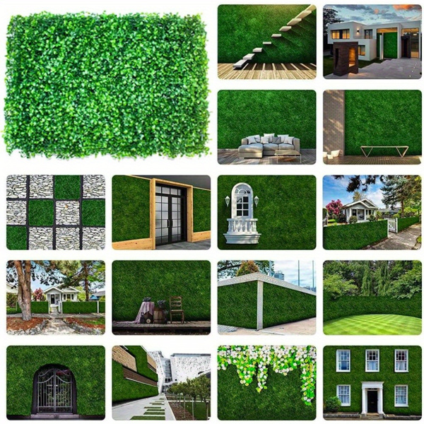 12pieces of 20 inch x 20 inch lawn wall panels, artificial lawn wall panels, green background decoration, boxwood fence wall panels, party, wedding, indoor, backyard, Christmas decoration, 33sq.FT