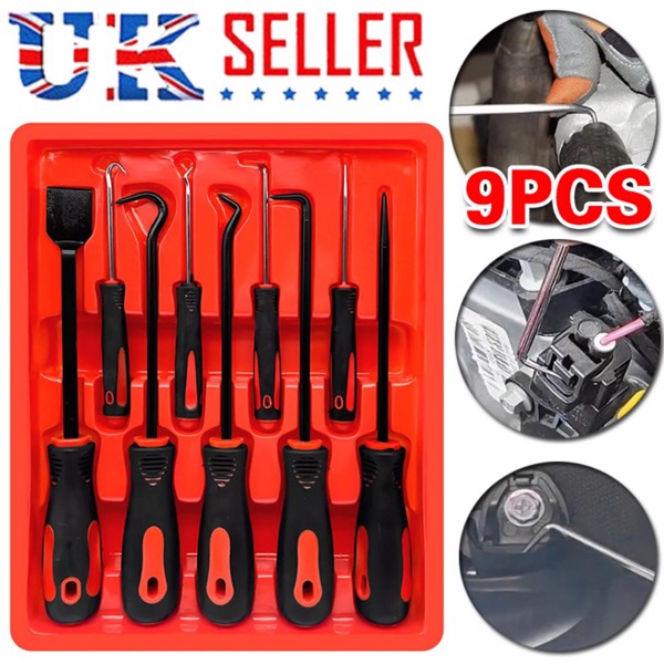 9PCS Profession Scraper Hook And Pick Tool Set O Ring Seal Removal Set&Mini Hook