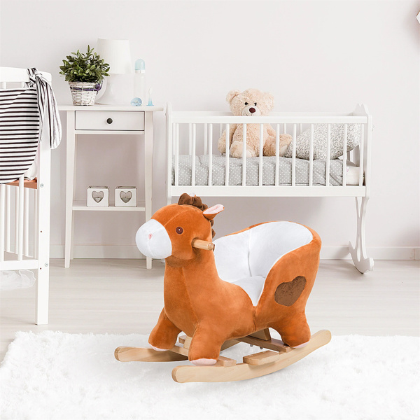  Baby rocking horse toy with music playback Pony style