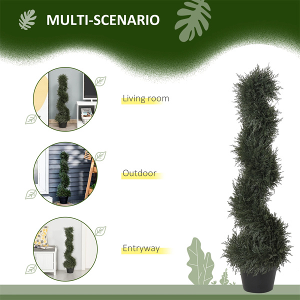 3 feet pre-potted spiral fake plant simulation tree