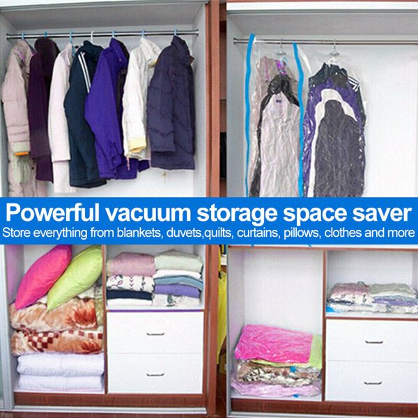 12 X STRONG VACUUM STORAGE SPACE SAVER SAVING VACUM VACCUM LARGE ORGANISER BAGS