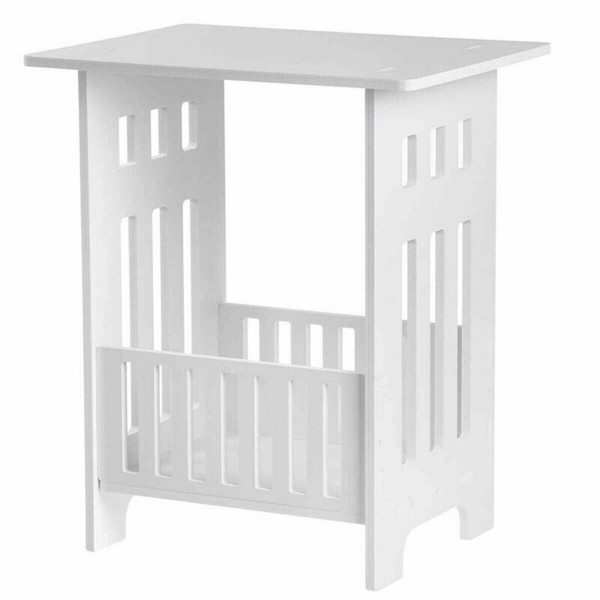 White Bedside Table Cabinet Nightstand Small Side End Table Storage Organizer U