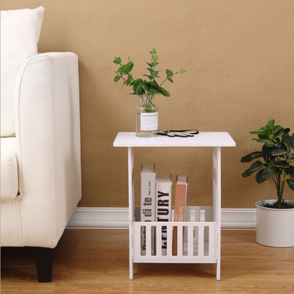 White Bedside Table Cabinet Nightstand Small Side End Table Storage Organizer U