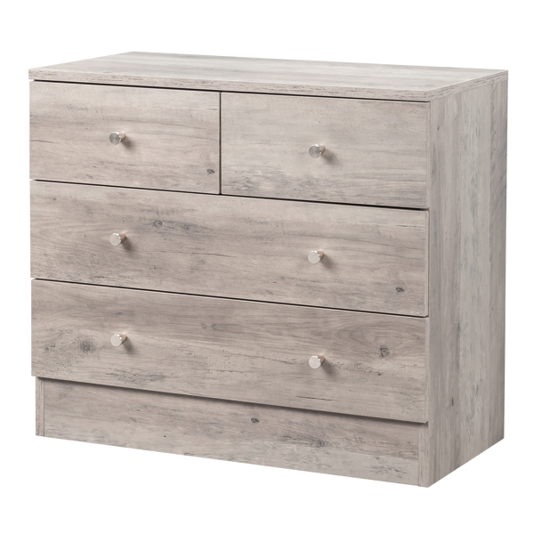 Modern Simple 4-Drawer Dresser Nightstand Gray