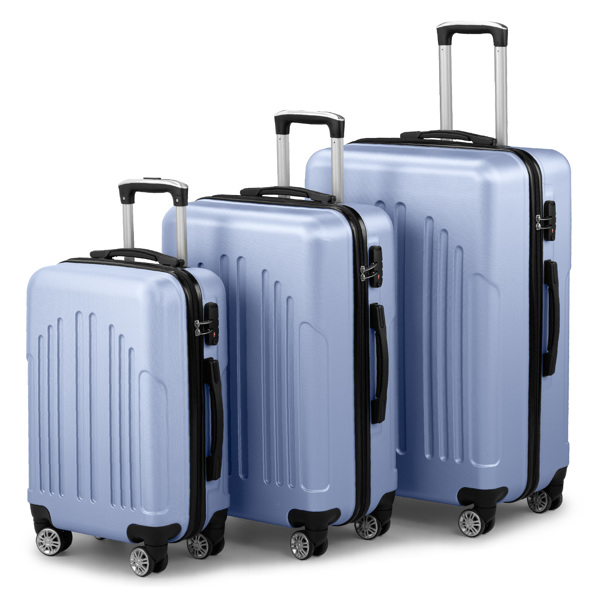 Luggage Set of 3, ABS+PC Hardside Suitcase Sets with TSA Lock 4 Spinner Wheels, Lightweight Trolley Travel Case for Carry On Check-in Business Trip, 20" 24" 28"