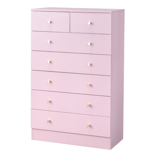 Modern Simple 7-Drawer Dresser Pink