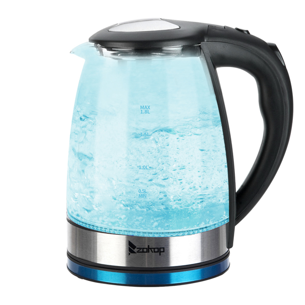 [Same model: 22701299]ZOKOP HD-1861-A 220V 2000W 1.8L Electric Glass Kettle UK Plug