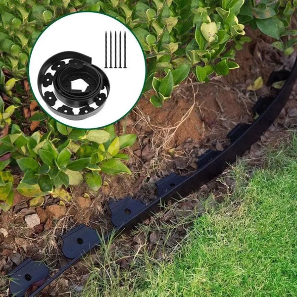 10m lawn border with 30 plastic stakes garden border for paths, driveways, flowers and plants