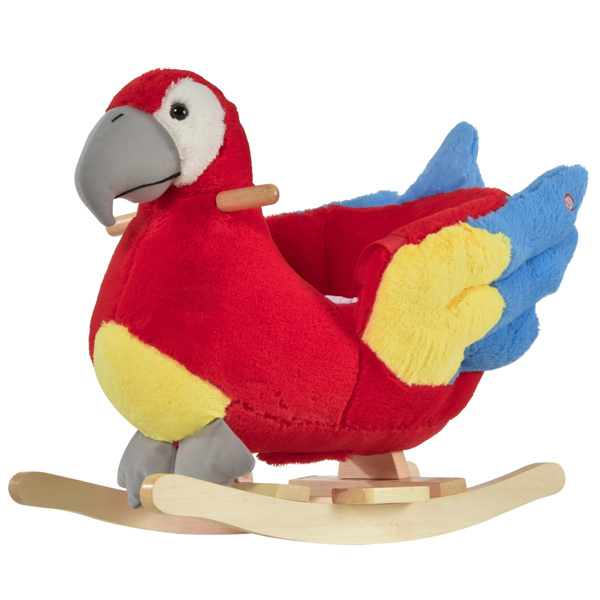 Baby rocking horse toy with music playback Parrot shaped