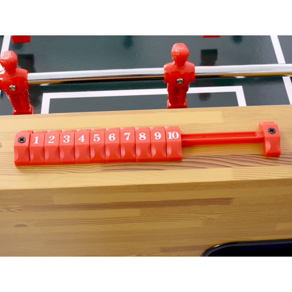 54-Inch Hurricane Foosball Table for Family Game Rooms with Light Cherry Finish, Analog Scoring and Free Accessories