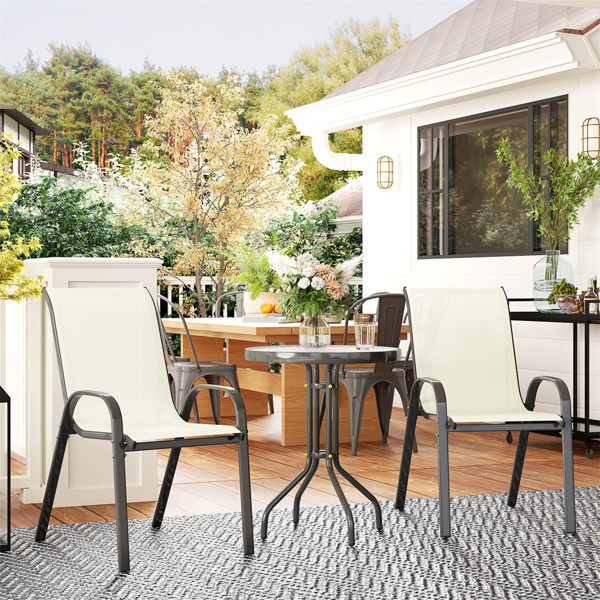 Outdoor dining table and chair