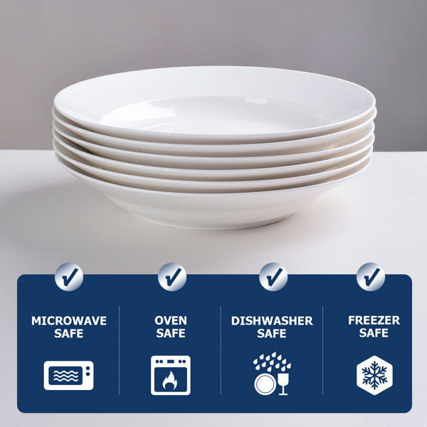 9寸纯白汤盘，餐盘6件装-13