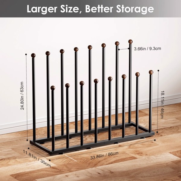 Boot Rack Organizer for 8 Pairs, Free Standing Boot Storage Metal Shoe Rack Fit for Tall Boots