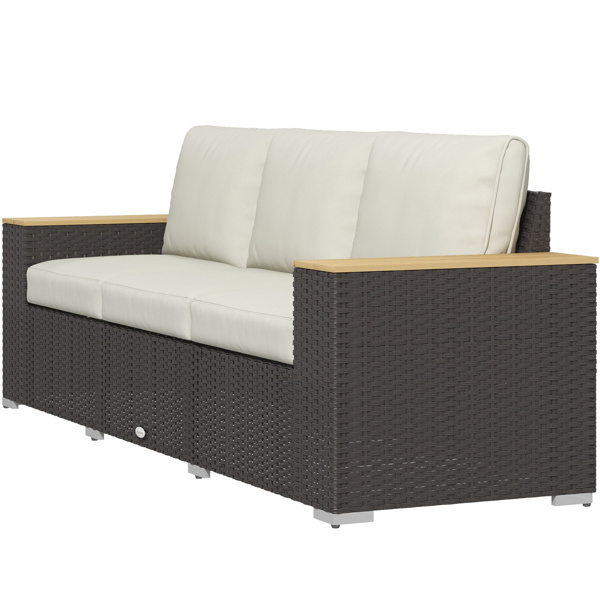 Rattan Three-Seat Sofa