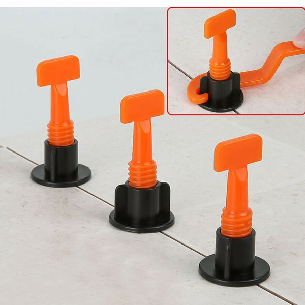 50pcs Tile Leveling System Kits Reusable Tile Spacer Wall Floor Clips Tools