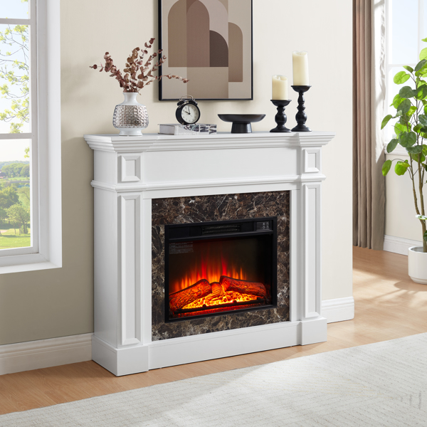 Only Mantel (NOT INCLUDED 23" FIREPLACE)--White, 45.6"W*11.8"D*40"H