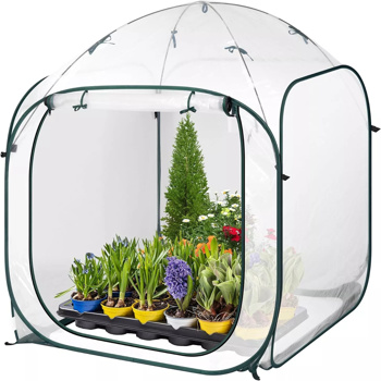 49\\'\\'x49\\'\\'x63\\'\\' Mini  Greenhouse w/ Detachable Base ＆ Wind Ropes