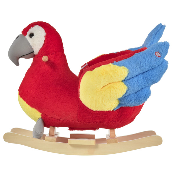 Baby rocking horse toy with music playback Parrot shaped