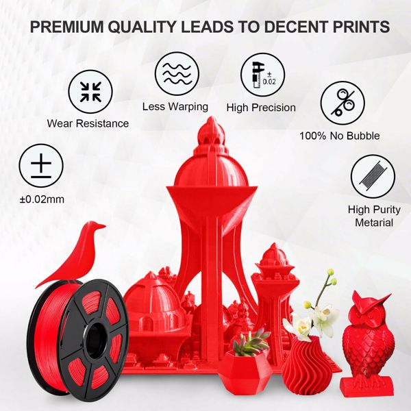 3D Printer Filament PLA+ 1.75mm 1KG/Roll High Temperature Spool Printing Colours