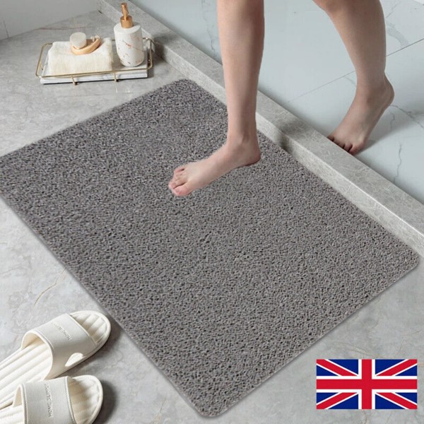 Hydro Wonder Super Comfy Shower Mat that Never Stains or Blocks Your Drain Grey