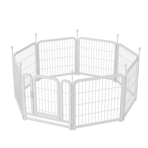 Dog Playpen 8 Panels 24" Height Heavy Duty Dog Fence Puppy Pen for Large Medium Small Dogs Indoor Outdoor Foldable Pet Exercise Pen