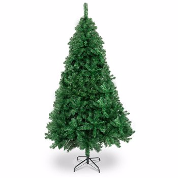 5 FT Artificial Christmas Tree, Unlit Christmas Pine Tree with 500 Branch Tips and Sturdy Metal Stand for Office Home Store Party Holiday Decor, Green