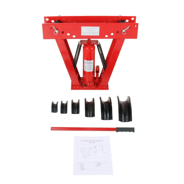 Pipe Bender Manual Hydraulic 12 Ton red iron MT034019 (Ban the sale of Amazon)(No support for returns without reason)